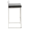 Fuji - 26" Stackable Counter Stool - Brushed Stainless Steel