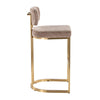 Demi - Fixed-Height Barstool (Set of 2) - Gold Metal Base