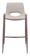 Desi Barstool (Set of 2) Beige & Walnut — Set of 2