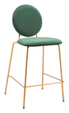 Odessa Counter Stool Green & Gold — Set of 2