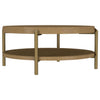 Arini - Round Coffee Table With Storage Shelf