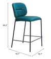 Plat Counter Stool Green — Set of 2