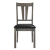 Nathan - Fan Back Chair With PU Seat (Set of 2) - Gray Oak