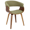 Vintage Mod - Dining / Accent Chair - Walnut And Green