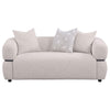 Jeanette - 73" Fabric Upholstered Round Arm Loveseat - Beige