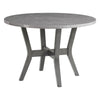 Ambridge - 5 Piece Round Dining Set With Faux Marble Top - Brushed Gray