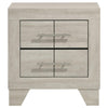 Trenton - 2-Drawer Nightstand Bedside Table - Rustic Cream