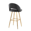 Renee - Upholstered Fixed-Height Barstool (Set of 2) - Gold Base