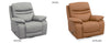 Swivel Recliner Leather Oslo Pewter