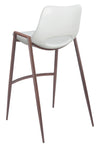 Desi Barstool White & Walnut — Set of 2