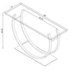Danville U-shaped Glass Top Entryway Console Table Chrome — product view 6