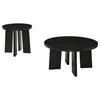 Strouse 2-Piece Round Coffee and End Table Set in Black — product view 2