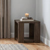 Pavone Transitional Square End Table with Lower Shelf Dark Rustic Mango — product view 2