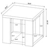 Pavone Transitional Square End Table with Lower Shelf Dark Rustic Mango — product view 8