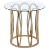 Monett 3-piece Coffee and End Table Set Chocolate Chrome — product view 3