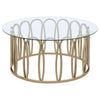 Monett 3-piece Coffee and End Table Set Chocolate Chrome — product view 4