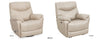 Swivel Recliner Leather Madrid Mocha
