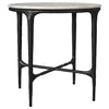 Hermas 2-piece Round Marble Coffee and End Table Set White — product view 3