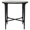 Hermas 2-piece Round Marble Coffee and End Table Set White — product view 4