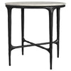 Hermas 2-piece Round Marble Coffee and End Table Set White — product view 5