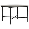 Hermas 2-piece Round Marble Coffee and End Table Set White — product view 8
