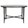 Hermas 2-piece Round Marble Coffee and End Table Set White — product view 9