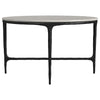 Hermas 2-piece Round Marble Coffee and End Table Set White — product view 11