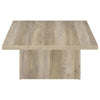 Devar Square Engineered Wood Coffee Table Distressed Pine — product view 5