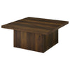 Devar Square Engineered Wood Cocktail Coffee Table Dark Pine — product view 4