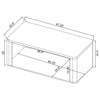 Alsina Rectangular Coffee Table with Open Shelf Greige — product view 10