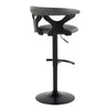 Gardenia - Adjustable Barstool (Set of 2) - Black And Gray
