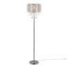 Droplet - 60" Floor Lamp - Polished Chrome And Clear Crystal Accents
