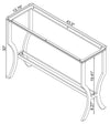 Saide Rectangular Glass Top Entryway Console Table Chrome — product view 6