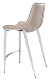 Magnus Counter Stool Brown & Silver — Set of 2