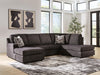 Lentiz 2-Piece Sectional with Chaise - Onyx