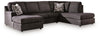 Lentiz 2-Piece Sectional with Chaise - Onyx