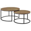 Lainey 2-piece Round Nesting Coffee Table Mango — product view 1