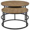 Lainey 2-piece Round Nesting Coffee Table Mango — product view 3