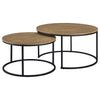 Lainey 2-piece Round Nesting Coffee Table Mango — product view 4