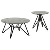 Hadi 2-piece Round SmartTop Coffee and End Table Set Cement — product view 2