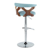 Gardenia - Adjustable Barstool - Chrome Base & Walnut Backrest