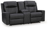 Mackmenville Reclining Loveseat with Console - Carbon