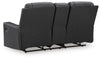 Mackmenville Reclining Loveseat with Console - Carbon