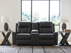 Mackmenville Reclining Loveseat with Console - Carbon
