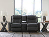 Mackmenville Reclining Loveseat with Console - Carbon