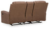 Mackmenville Reclining Loveseat with Console - Caramel