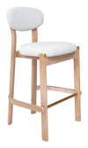 Rilou Barstool White & Natural — Set of 2
