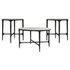 Hermas - Round Marble Coffee And End Table Set