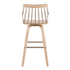 Preston - Fixed-Height Barstool - Whitewashed Wood, Antique Copper Metal