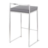 Fuji - Counter Stool Steel With Cushion - Stainless Steel